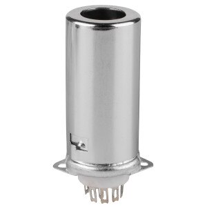 Parts Express 9 Pin Chassis Mount Ceramic Vacuum Tube Socket with Shield
